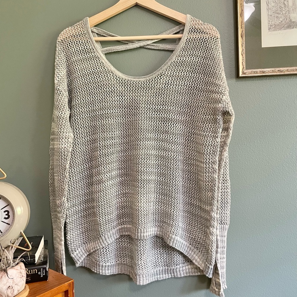 Soybu Gigi Open Knit Strappy Back Sweater